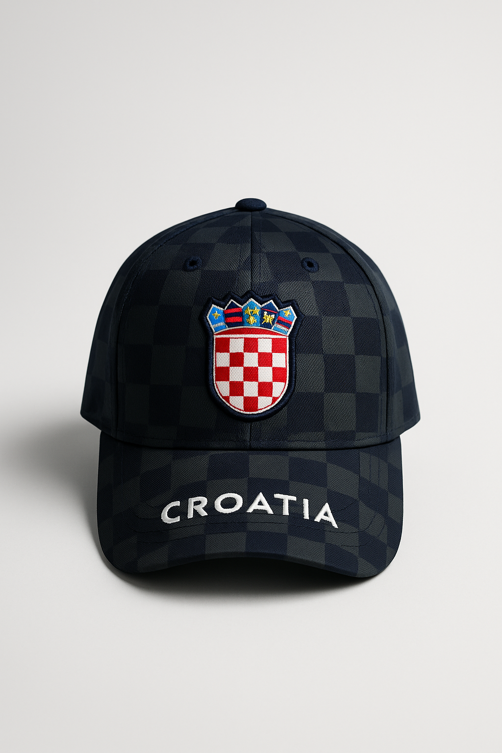 Kapa CROATIA - tamnoplava šahovnica s grbom